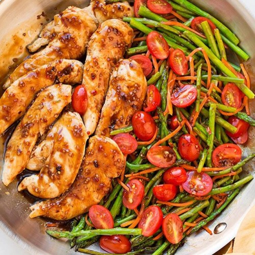 One Pan Balsamic Chicken and Veggies