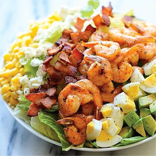 Shrimp Cobb Salad with Cilantro Lime Vinaigrette