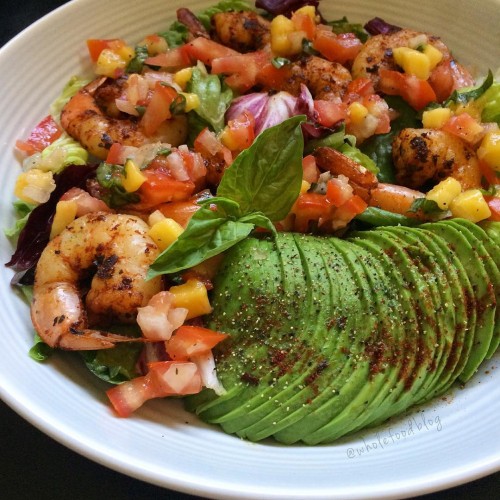 Grilled Shrimp Salad with Mango Salsa