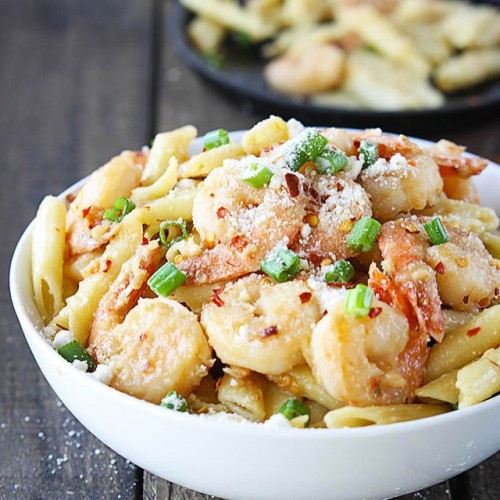 Spicy Parmesan Shrimp Pasta