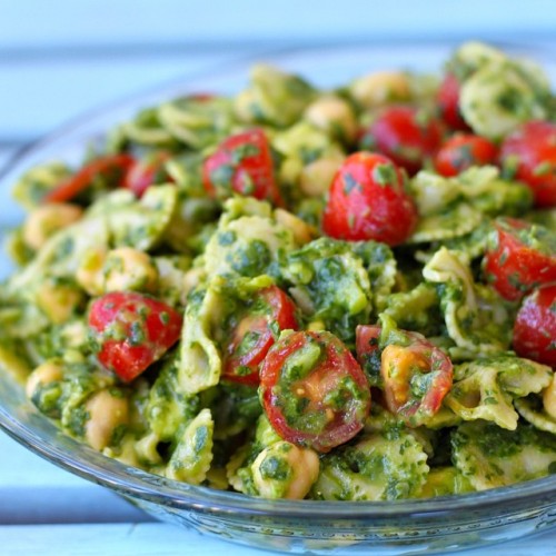 Lemon Cilantro Avocado Pasta Salad