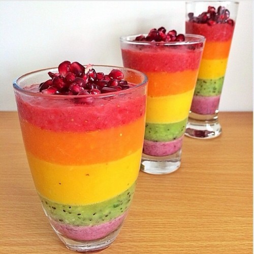 Rainbow smoothies