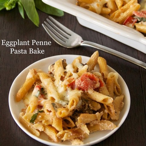 Eggplant Penne Pasta Bake