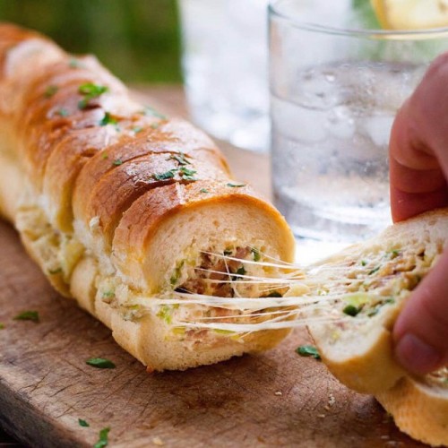 CHEESY Jalapeno BACON Stuffed Baguette