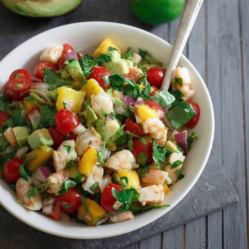 Shrimp Avocado Mango Lime Salad