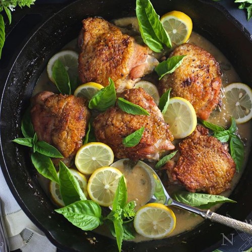 Chicken Lemon, Garlic and Basil