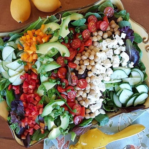 Creamy Garlic Dressing Perfect with this Feta & Chickpea Salad