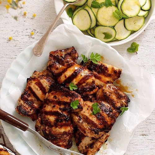 ITALIAN MARINATED GRILLED CHICKEN with ZUCCHINI SALAD