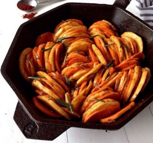 Smoky & Sweet Sliced Sweet Potatoes