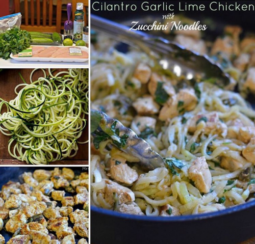 Garlic Lime Chicken with Zucchini Noodles