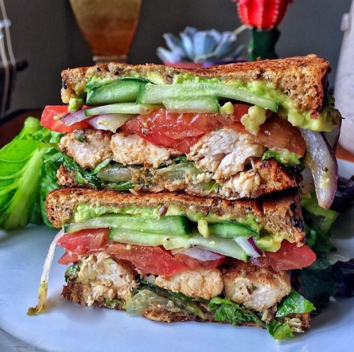 Loaded chicken sandwich