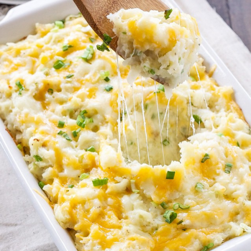 Skinny Cheesy Potato Casserole