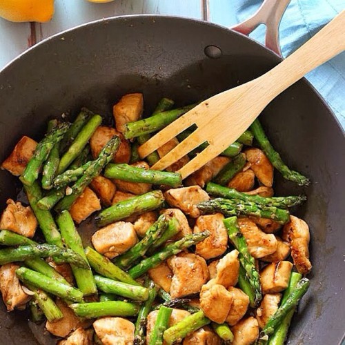 Chicken and Asparagus Lemon Stir Fry