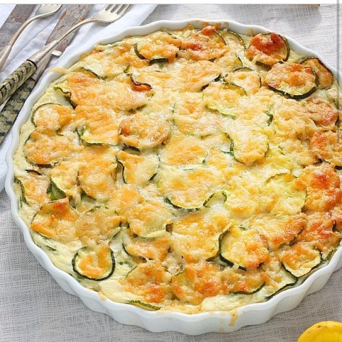 Crustless zucchini quiche recipe