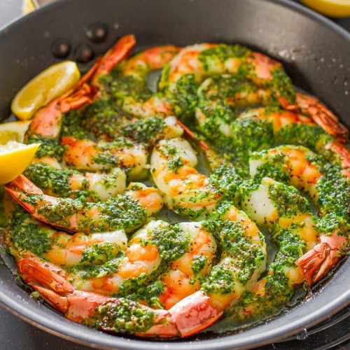 GARLIC AND PARSLEY BUTTER SHRIMP