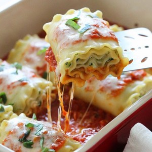 Three Cheese Zucchini Lasagna Rolls