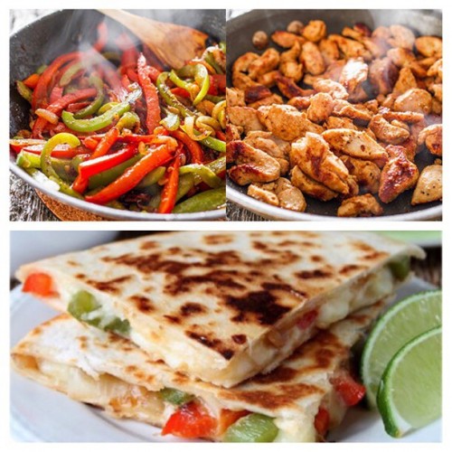 CHICKEN FAJITA QUESADILLAS