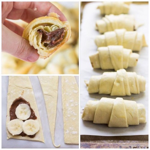 4-Ingredient Banana Nutella Croissants