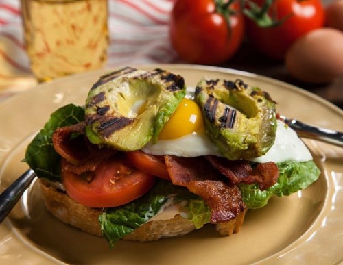 Grilled Avocado BLT with Egg Sandwich