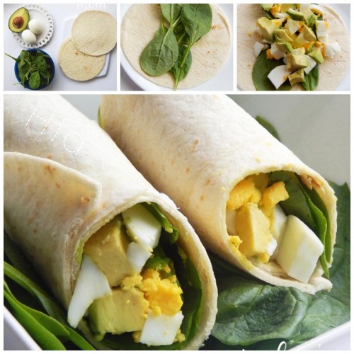 Spinach Avocado Egg Wraps