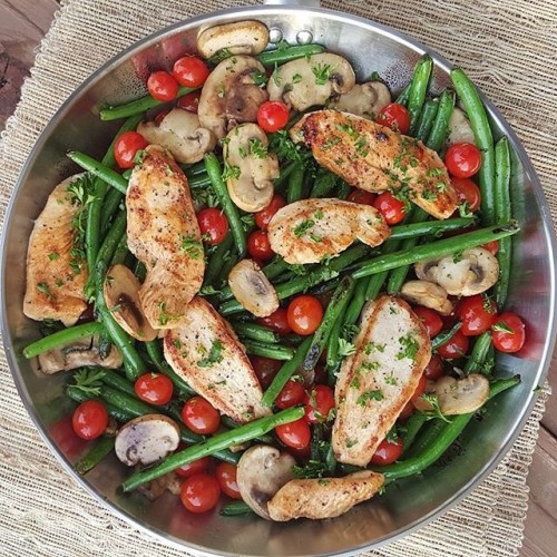 Balsamic Chicken Tenders w/Veggies