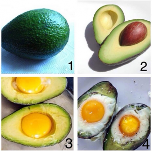 Baked egg and avocado