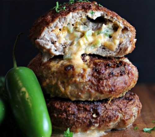 Jalapeno Cheddar Burgers (Turkey or Beef)