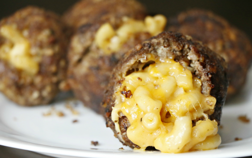 Mac & Cheese Stuffed Meat Balls