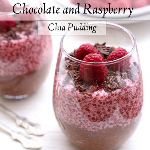 CHOCOLATE AND RASPBERRY CHIA PUDDING