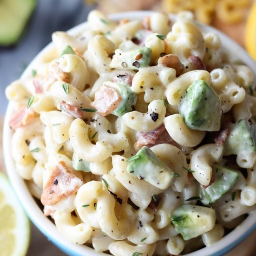 Bacon and Avocado Macaroni Salad