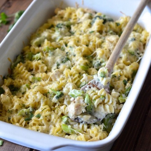 Baked Broccoli Chicken Alfredo