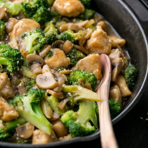 Chicken Broccoli and Mushroom Stir Fry