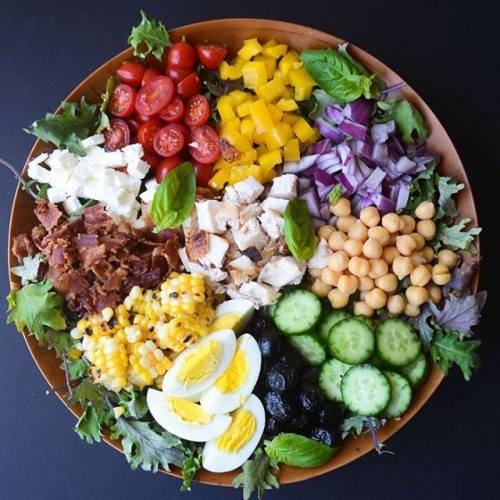 Chopped Salad with Spicy Tomato Vinaigrette