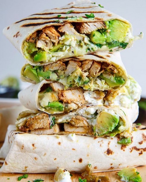 Chicken and Avocado Burritos