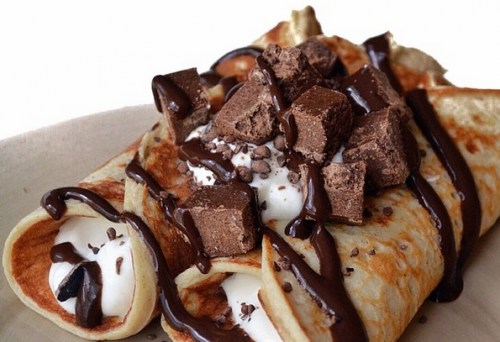 Double Chocolate Protein Crepes