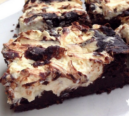 Healthy Nutella Cheesecake Brownies