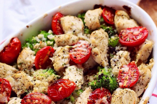 CREAMY CHICKEN COUSCOUS BROCCOLI PARMESAN CASSEROLE