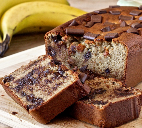 Peanut Butter Cup Banana Bread