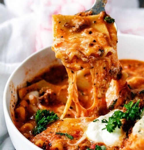 One Pot Lasagna Soup