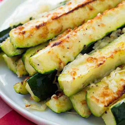 Garlic Lemon and Parmesan Oven Roasted Zucchini