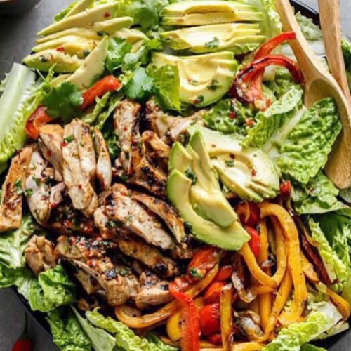 Grilled Chilli Lime Chicken Fajita Salad