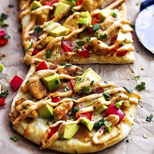 California Chicken Flatbread with Chipotle Ranch