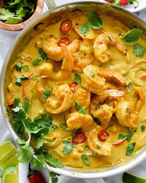 Shrimp In Thai Coconut Sauce