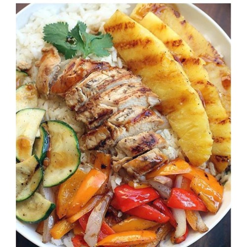 Grilled Hawaiian Chicken Teriyaki Bowls