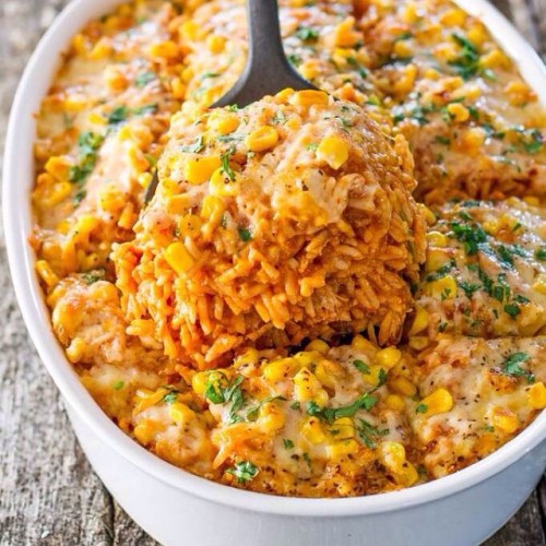 CHICKEN ENCHILADA RICE CASSEROLE