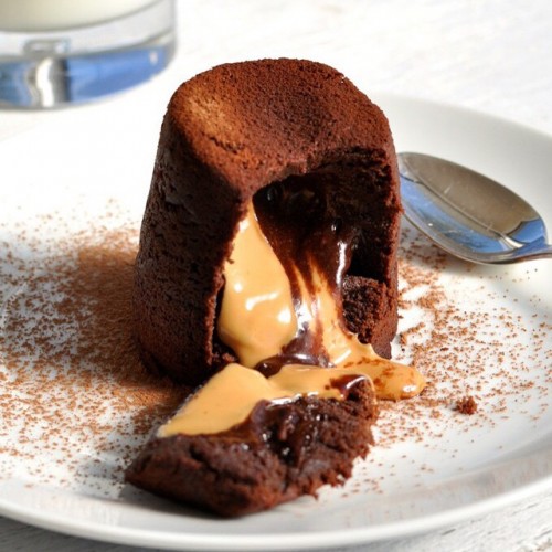 Peanut Butter Chocolate Molten Lava Cake | Healthy Fitness Recipe