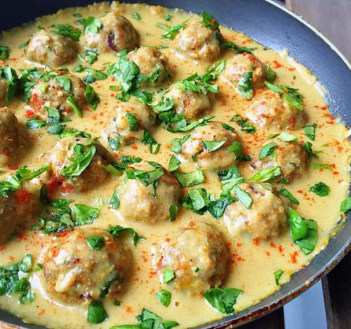 Thai Turkey Meatballs with Peanut Sauce